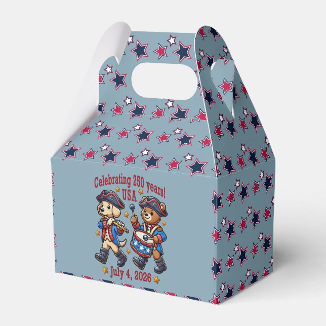 USA 250th Anniversary Souvenir - Patriotic  Favor Box (Front Side)