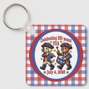 USA 250th Anniversary Souvenir - Patriotic  Keychain