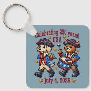 USA 250th Anniversary Souvenir - Patriotic  Keychain