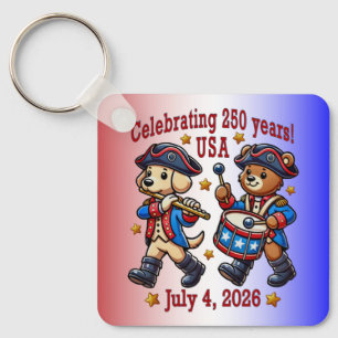 USA 250th Anniversary Souvenir - Patriotic  Keychain