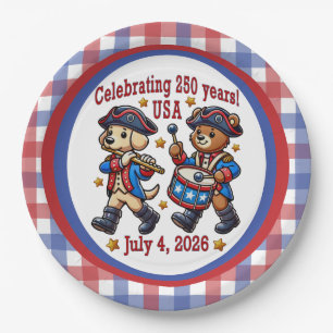 USA 250th Anniversary Souvenir - Patriotic  Paper Plate