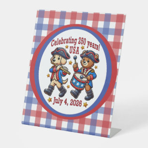 USA 250th Anniversary Souvenir - Patriotic Pedestal Sign