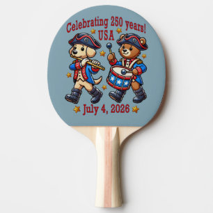 USA 250th Anniversary Souvenir - Patriotic Ping Pong Paddle