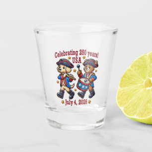 USA 250th Anniversary Souvenir - Patriotic  Shot Glass