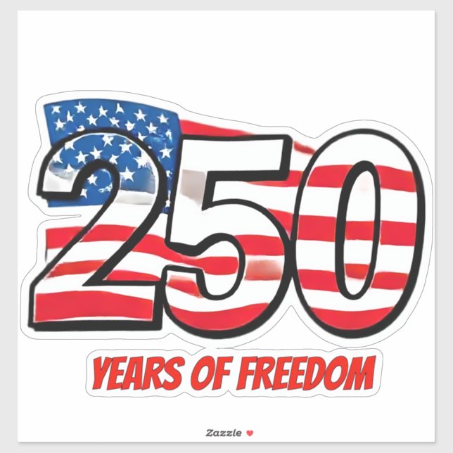 USA 250th Anniversary Sticker | 250 Years of Freed (Feuille)