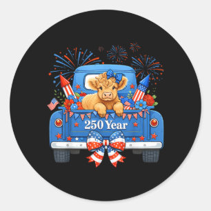 USA 250th Birthday 1776 2026 for Men Women 4th of Classic Round Sticker