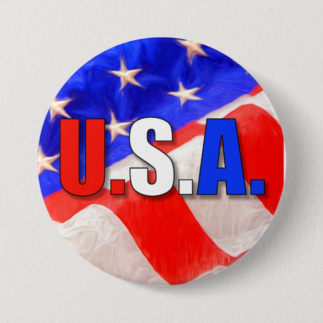 USA 3 INCH ROUND BUTTON (Front)
