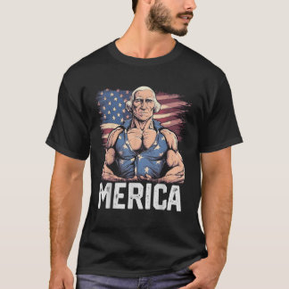 USA 4th Of July George Washington Funny Workout Mu T-Shirt