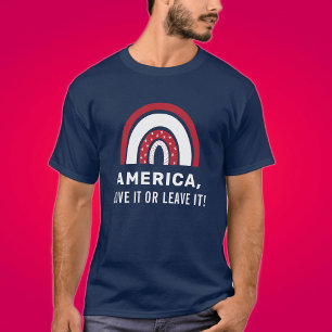 USA 4th Of July Stylish Patriotic American Rainbow T-Shirt