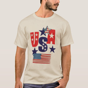 USA 5 Star Patriotic Design – American Pride Gift T-Shirt