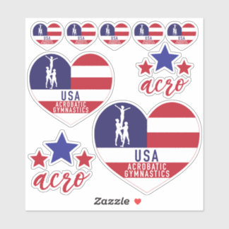 USA Acrobatic Gymnastics Decals