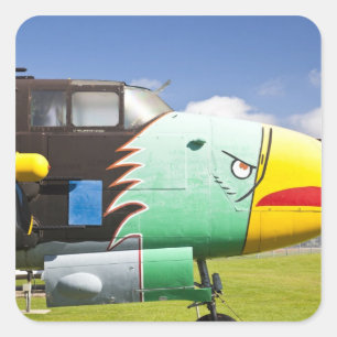 USA, Alabama, Mobile. Battleship Memorial Park, Square Sticker