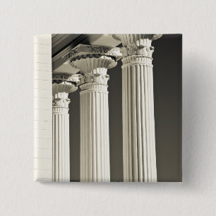 USA, Alabama, Montgomery. Alabama State Capitol, 2 Inch Square Button
