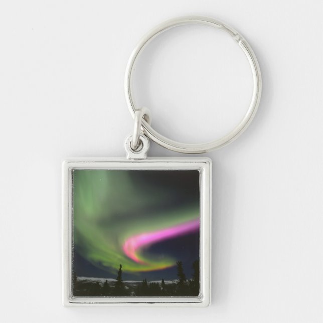 USA, Alaska, Chena Hot Springs. Aurora 2 Keychain (Front)