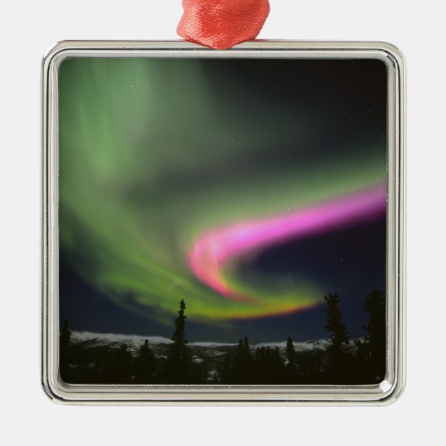 USA, Alaska, Chena Hot Springs. Aurora 2 Metal Ornament (Front)