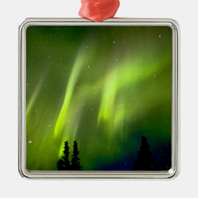 USA, Alaska, Chena Hot Springs. Aurora 3 Metal Ornament (Front)