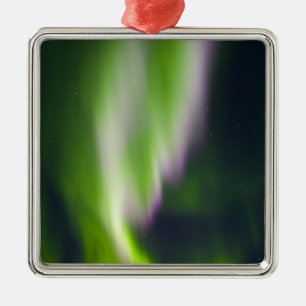 USA, Alaska, Chena Hot Springs. Aurora Borealis Metal Ornament