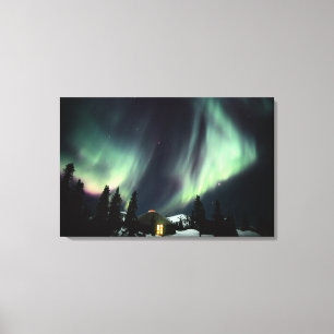 USA, Alaska, Chena Hot Springs. Aurora Canvas Print