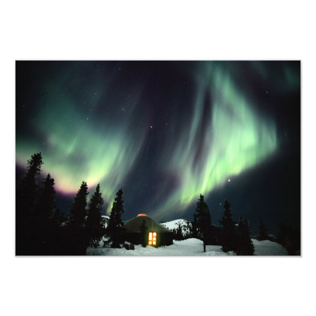 USA, Alaska, Chena Hot Springs. Aurora Photo Print (Front)