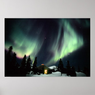 USA, Alaska, Chena Hot Springs. Aurora Poster