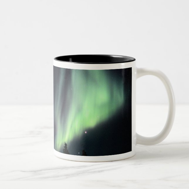 USA, Alaska, Chena Hot Springs. Aurora Two-Tone Coffee Mug (Right)