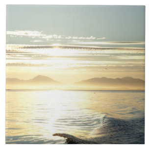 USA, Alaska, Southeast near Ketchikan, sunset. Tile