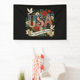 USA America 1776-2026 250 Years Freedom Banner