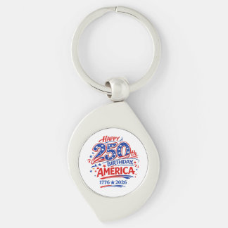 USA America 250th Anniversary Patriotic Keychain