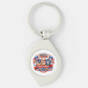 USA America 250th Anniversary Patriotic Keychain