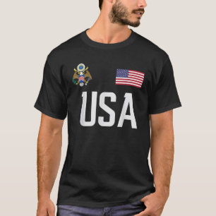 USA America Flag Football Soccer Fan Men Women Kid T-Shirt