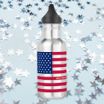 USA America National Flag Patriotic Stars Stripes 532 Ml Water Bottle<br><div class="desc">The all American, Stars and Stripes, Old Glory, Star-Spangled Banner, USA flag, red blue white, custom, personalized, name monogram / initials, cool, stylish, lightweight, durable, crack proof, spill proof, stainless steel water bottle, to show your pride, patriotism, love. To customize, simply enter your name / family name / company name...</div>