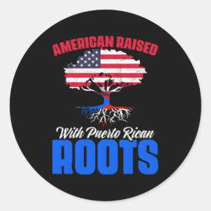 Usa America Puerto Rico Flag Patriot Puerto Rican  Classic Round Sticker