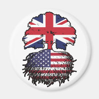 USA American British UK Tree Roots Flag