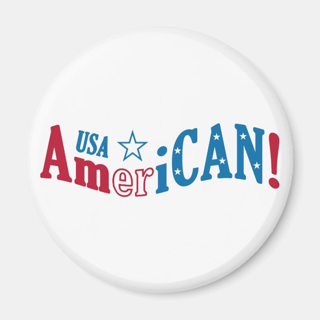 USA AmeriCAN! custom magnet (Front)