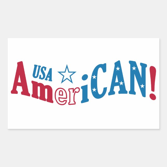 USA AmeriCAN! custom stickers (Front)
