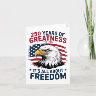 Usa American Eagle - 250th Anniversary 4th Of July Card