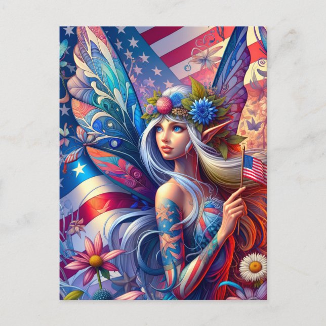 USA American Fairy Postcard (Front)