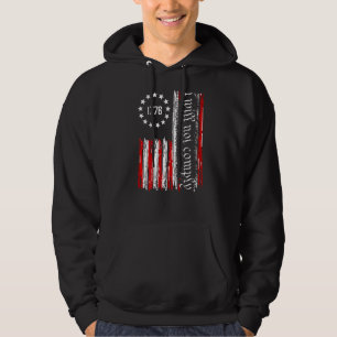 Usa American Flag 1776 Medical Freedom I Will Not  Hoodie