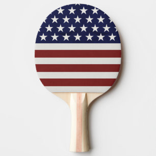 USA American Flag 4th of July Personalized Custom Ping Pong Paddle