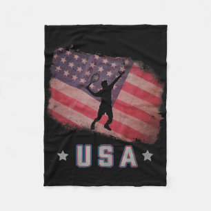 Usa American Flag Badminton Team Stars And Stripes Fleece Blanket