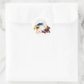 USA American Flag Bald Eagle Design Classic Round Sticker (Bag)