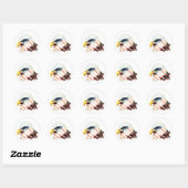 USA American Flag Bald Eagle Design Classic Round Sticker (Sheet)