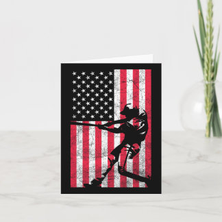 Usa American Flag Baseball Red White Blue 4th Of J Card