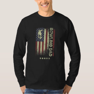 USA American Flag  Bowling Dad  1 T-Shirt