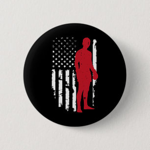 Usa American Flag Boxing Kickboxing Patriotic 4th 2 Inch Round Button