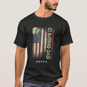 USA American Flag  Climbing Dad 1 T-Shirt