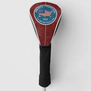 USA American Flag Golf Club Head Cover