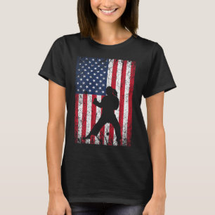 Usa American Flag Karate 4th Of July Patriotic Gir T-Shirt
