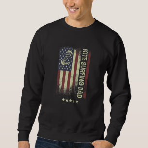 USA American Flag  Kite Surfing Dad  1 Sweatshirt