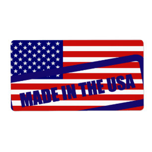 USA American Flag Made in the USA Label 2